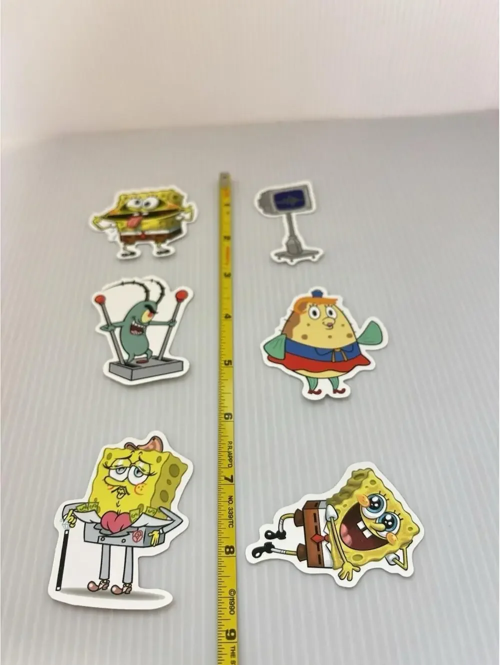 SpongeBob SquarePants 6pc Vinyl Stickers Lot Cartoon Water Bottle Laptop Decals